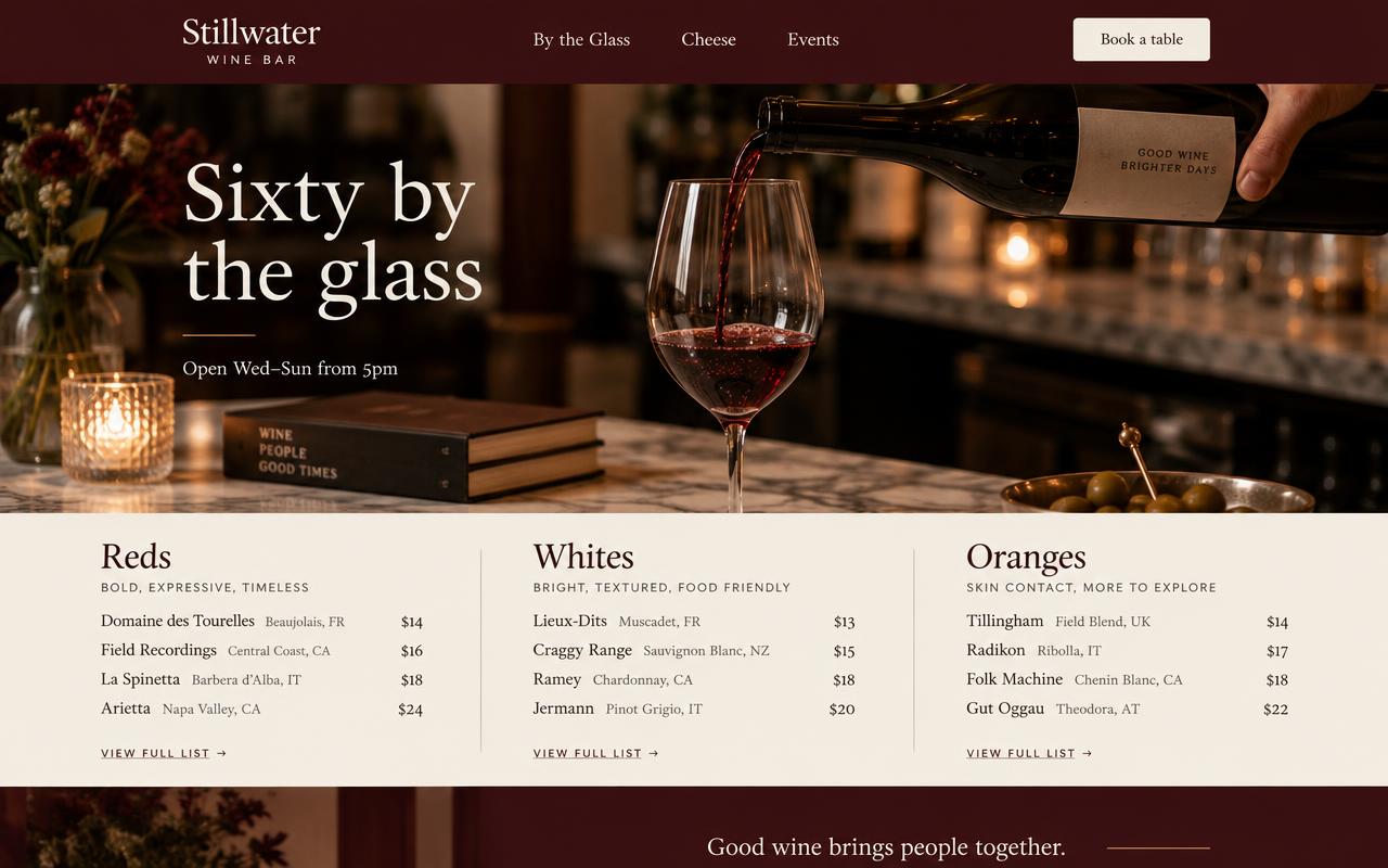 Stillwater website template