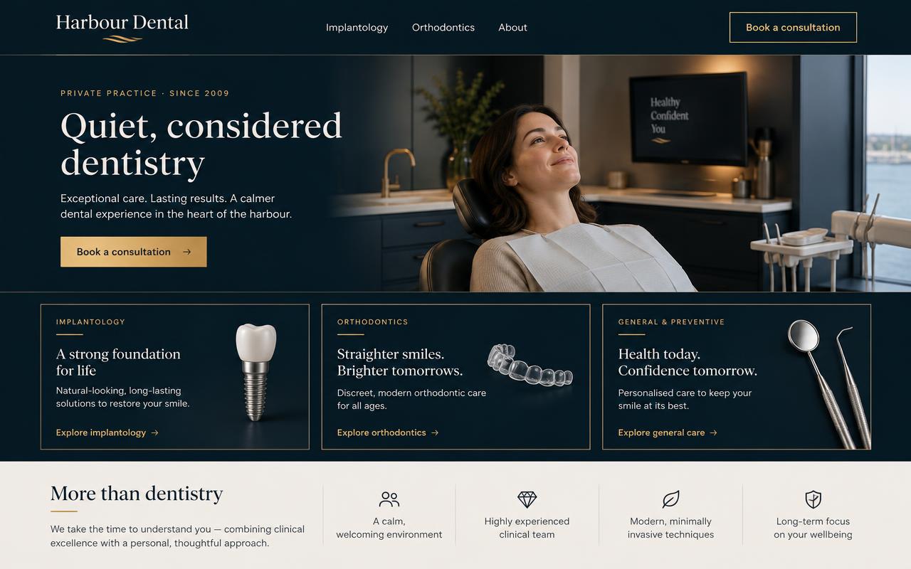 Harbour Dental website template