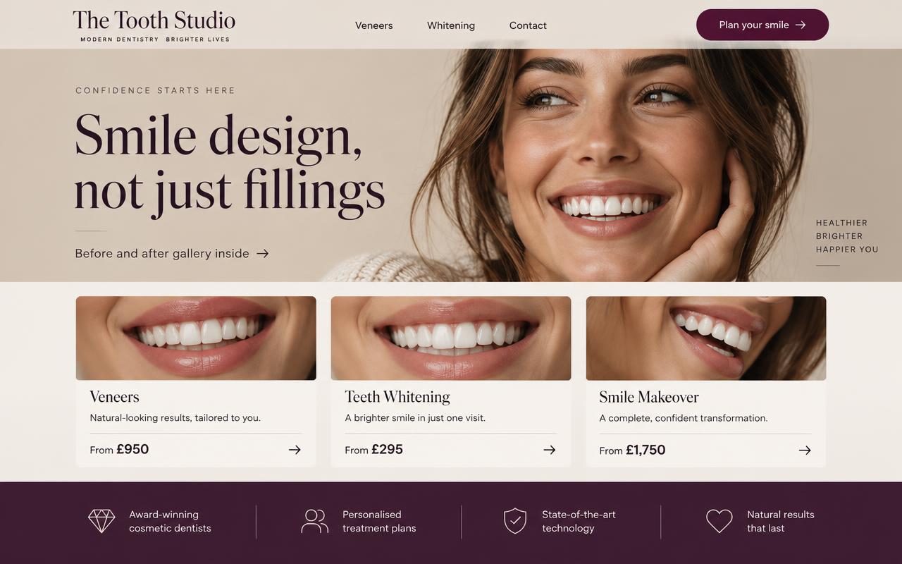 The Tooth Studio website template