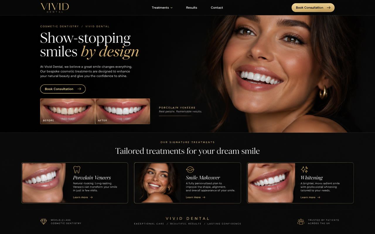 Vivid Dental website template