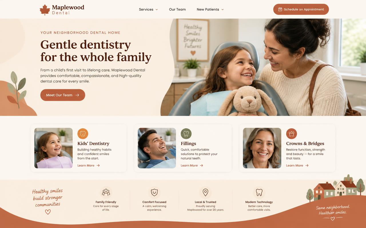 Maplewood Dental website template