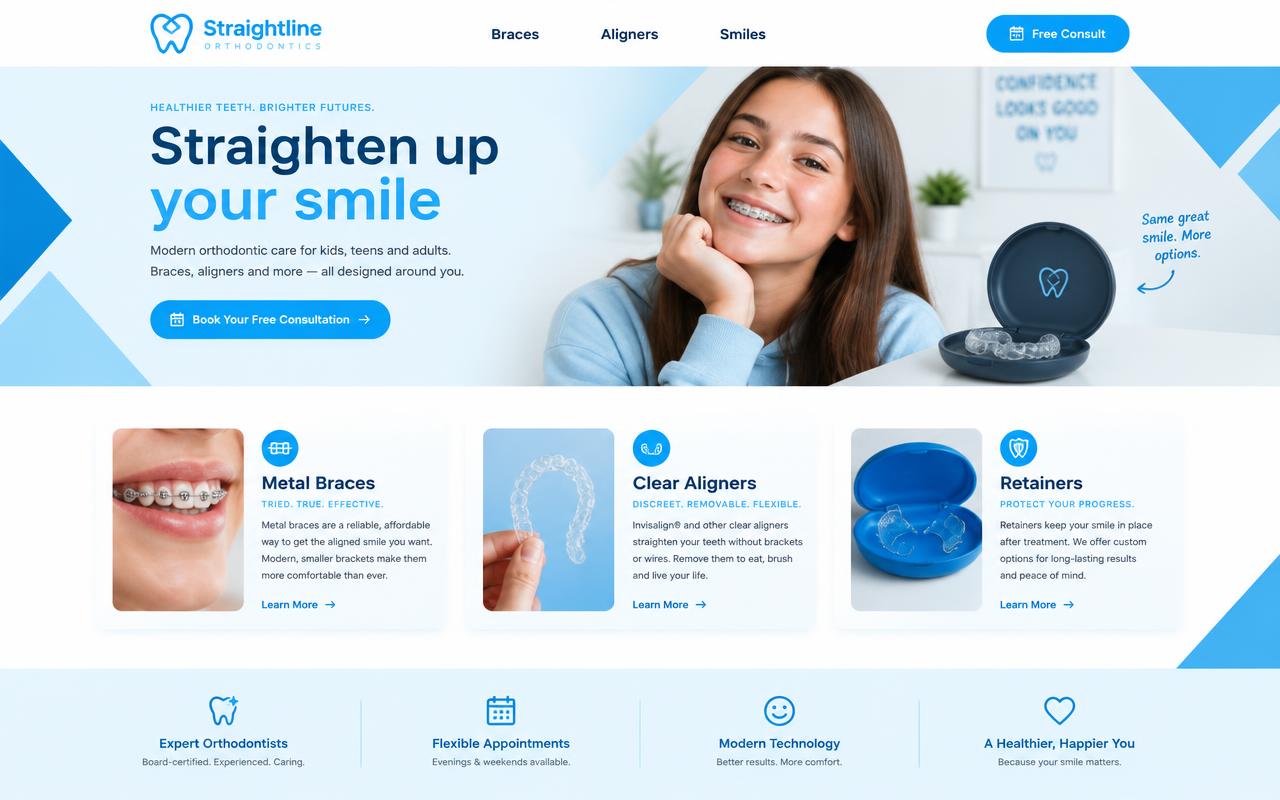 Straightline Orthodontics website template