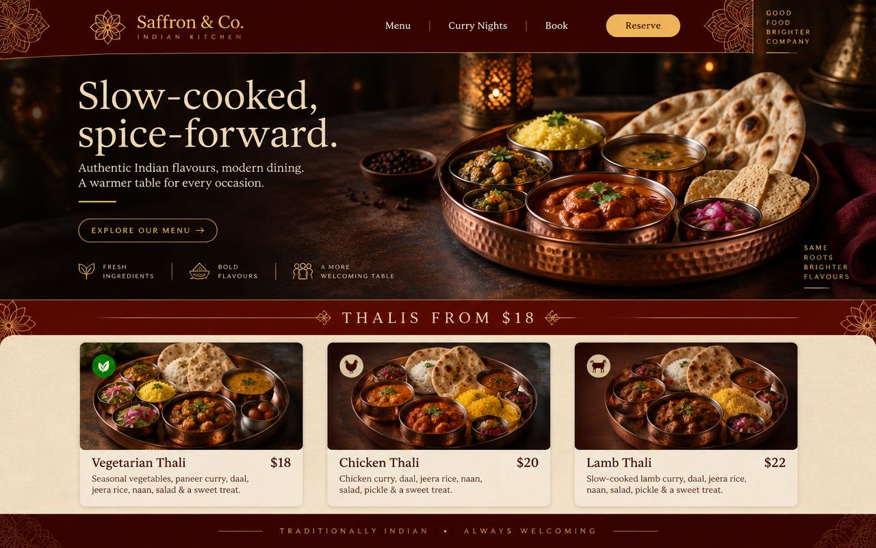 Saffron & Co. website template