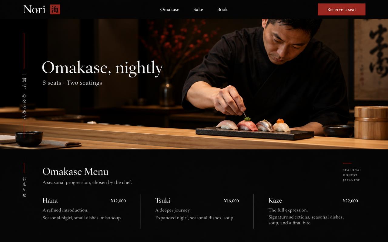 Nori website template