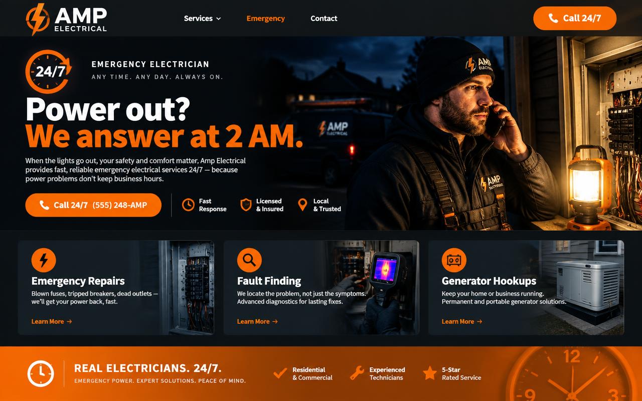 Amp Electrical website template