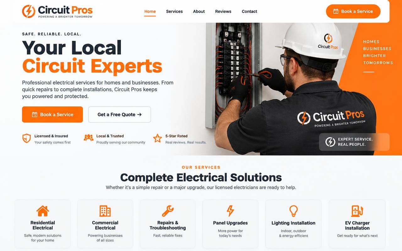 Circuit Pros website template