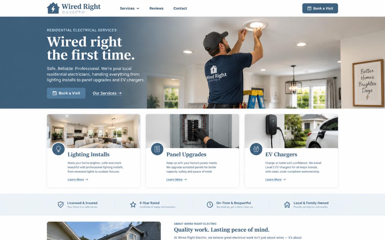Wired Right website template