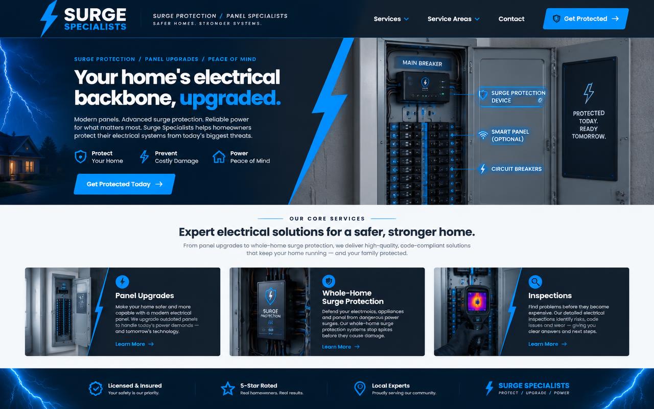 Surge Specialists website template