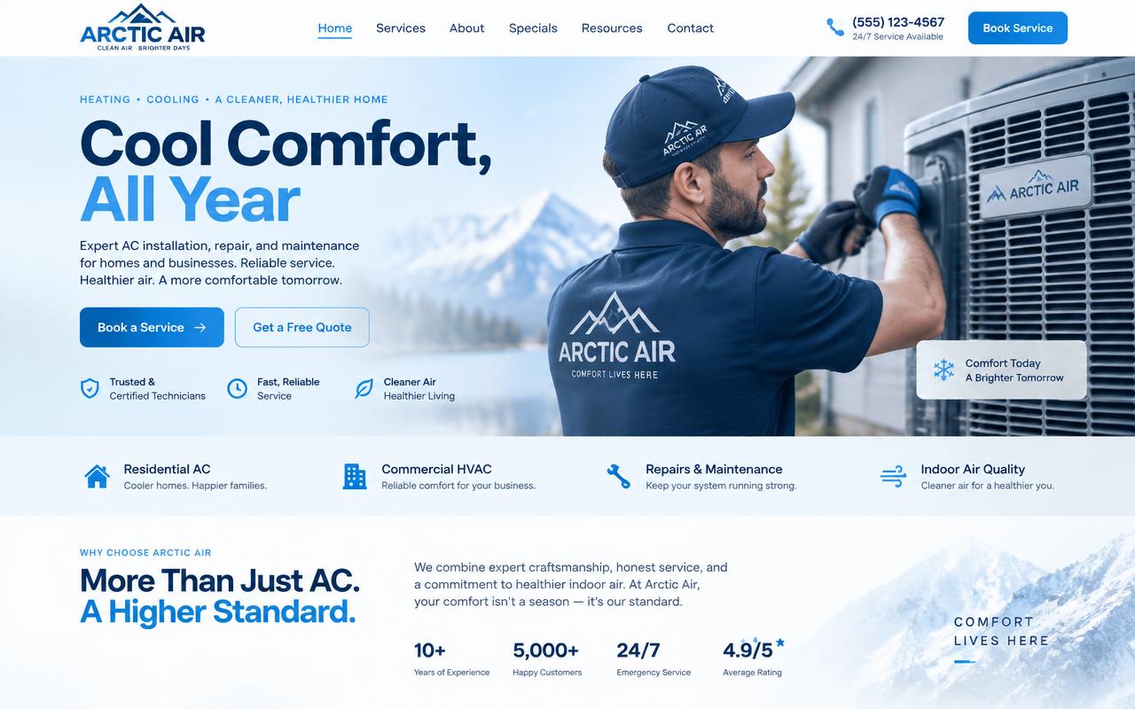 Arctic Air website template