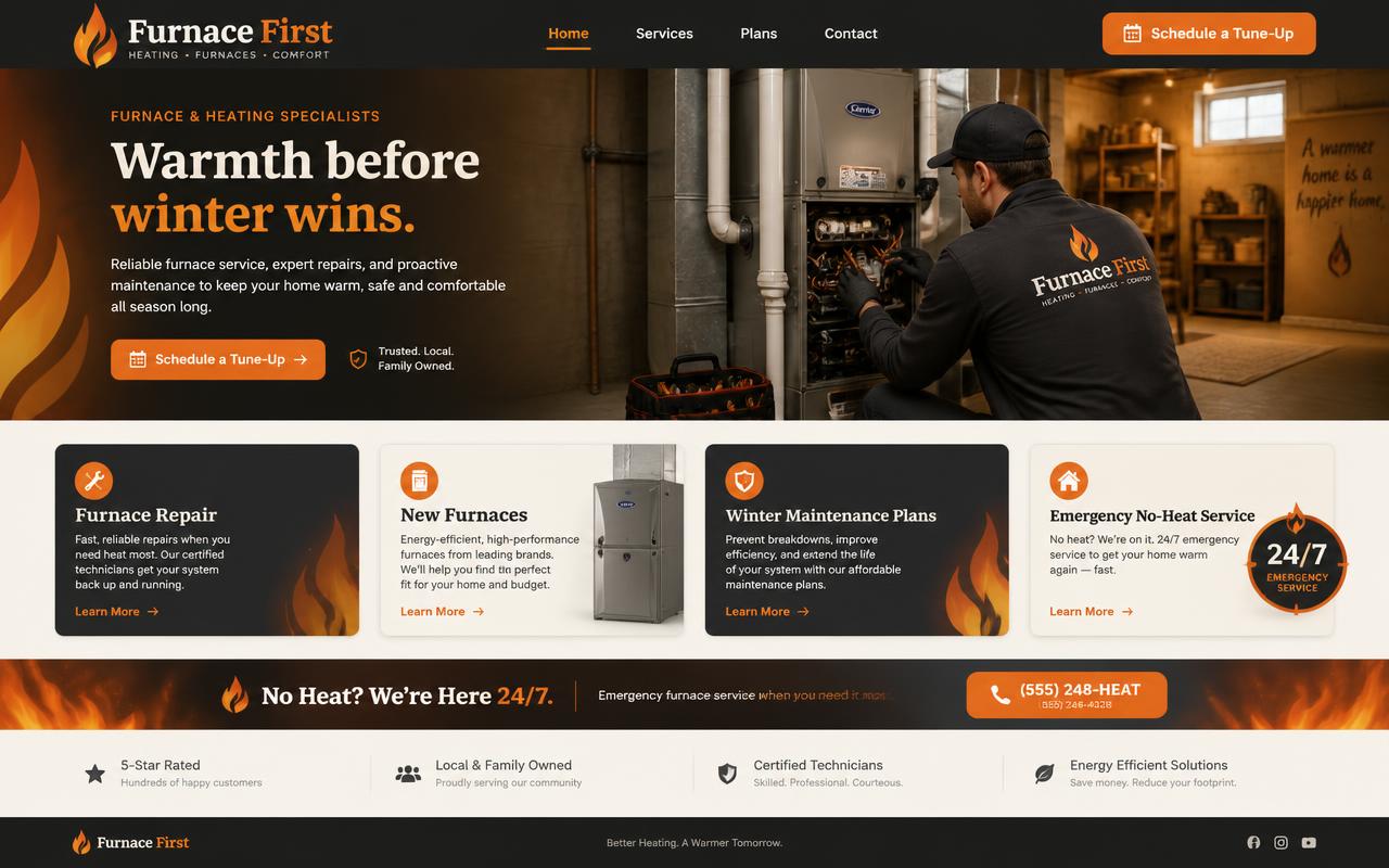 Furnace First website template