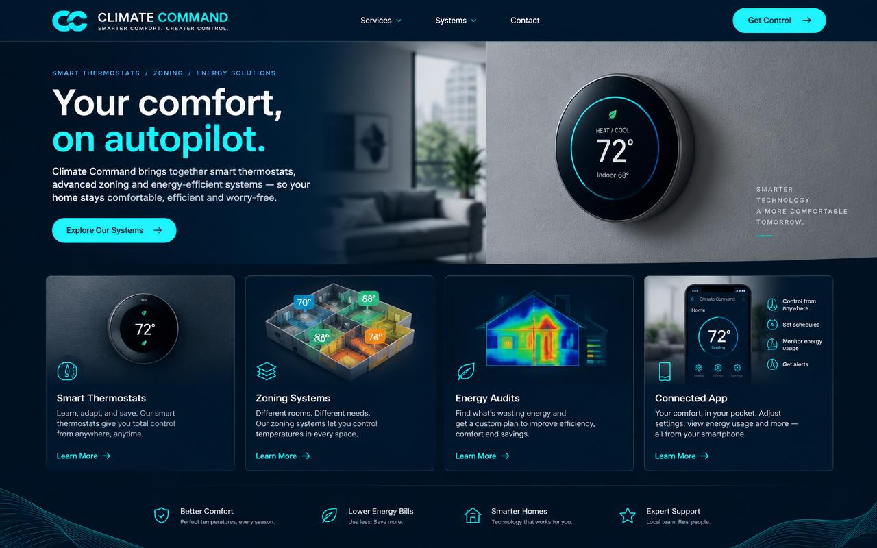Climate Command website template