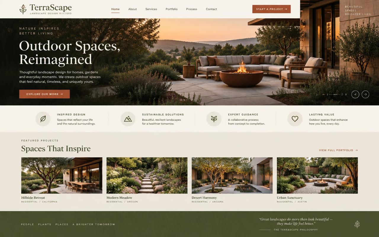 TerraScape website template