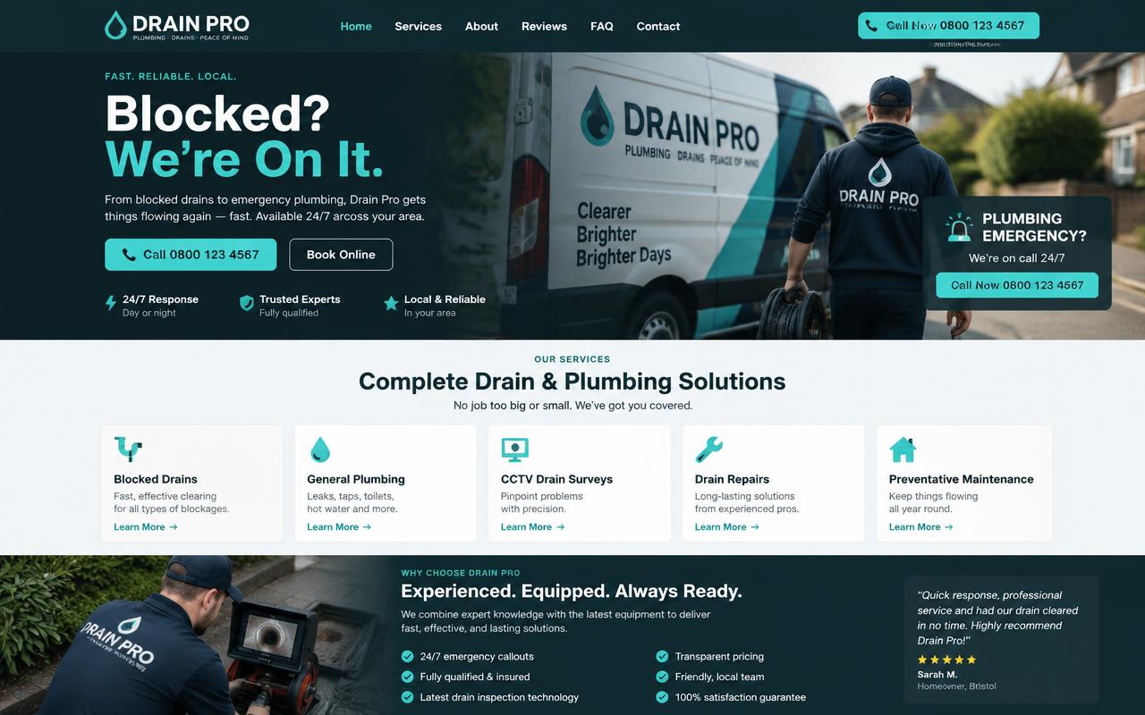 Drain Pro website template