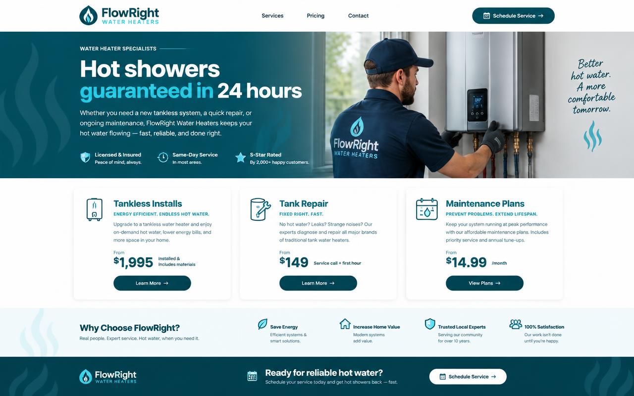 FlowRight website template