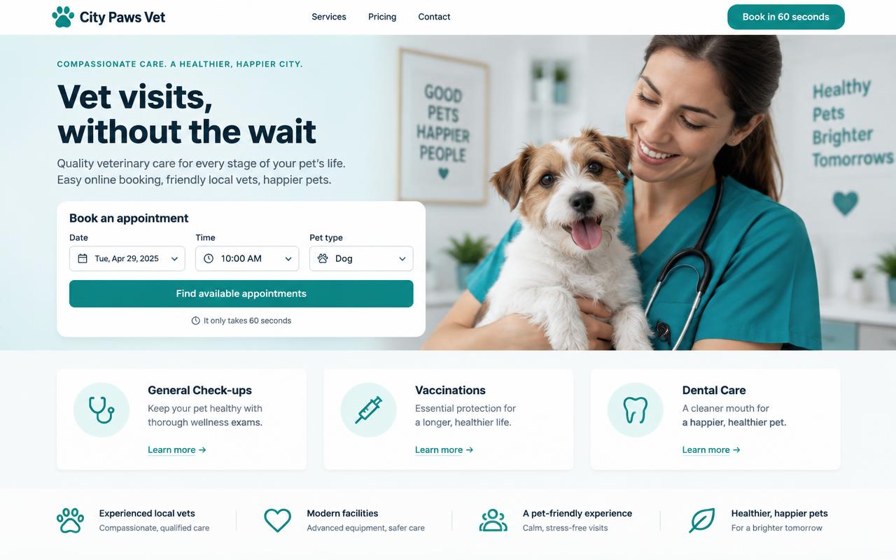 City Paws website template