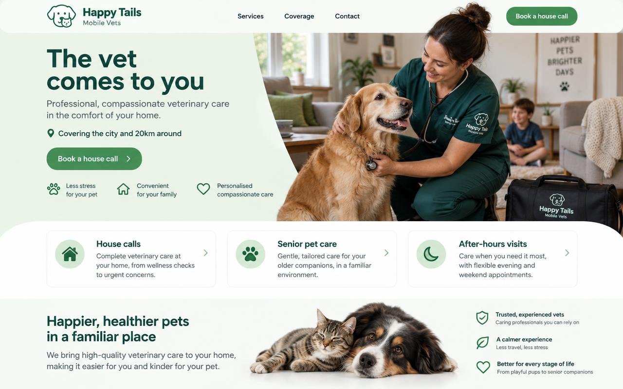 Happy Tails website template