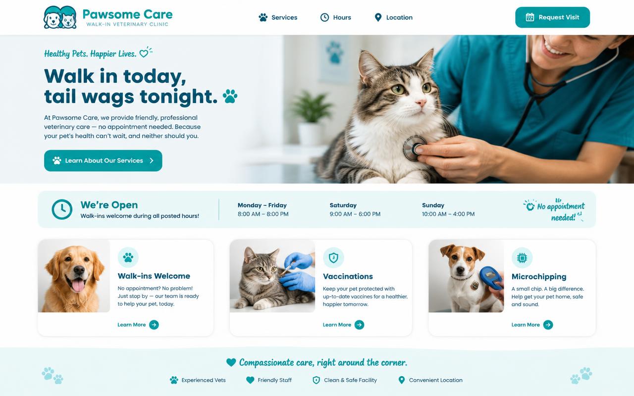 Pawsome Care website template